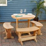 Cedar Round Trestle Dining Set | Cedar Table | 35" & 57" Sizes - Image 2