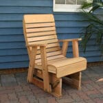 2' Cedar Twin Ponds Rocking Glider | Natural Wood Furniture | 45" Tall - Image 6