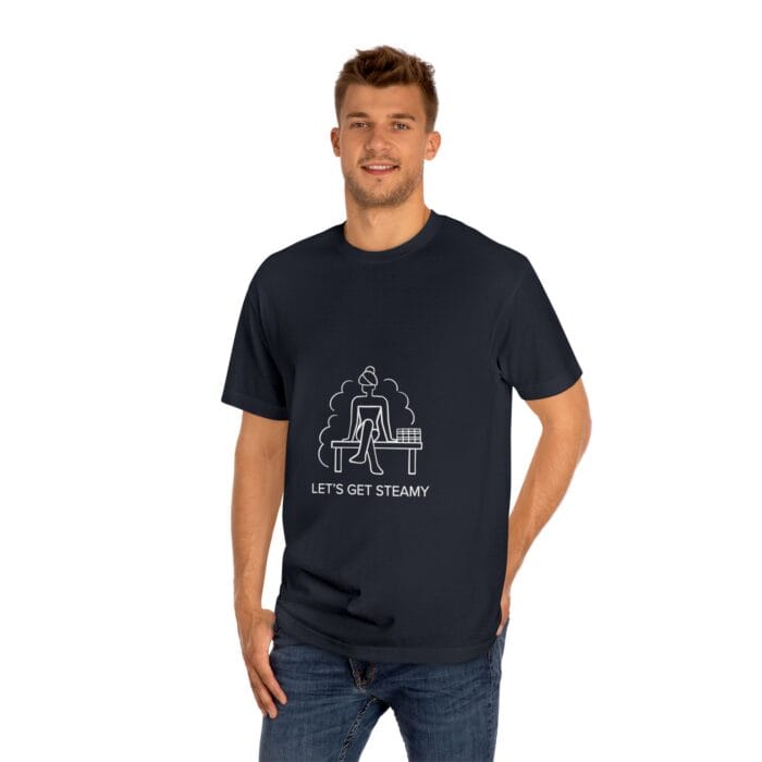 "Let's Get Steamy" | American Apparel Sauna Shirt | Unisex Classic Tee - Image 12
