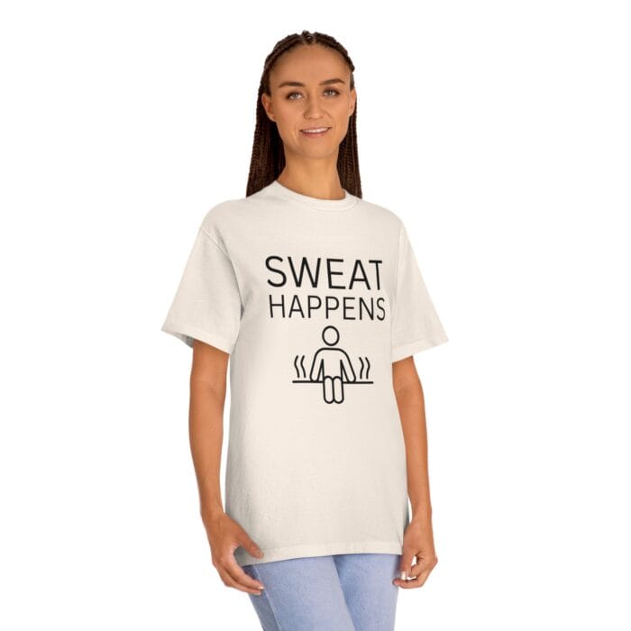 "Sweat Happens" | American Apparel Sauna Shirt | Unisex Classic Tee - Image 8