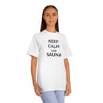 "Keep Calm And Sauna" | American Apparel Sauna Shirt | Unisex Classic Tee - Image 5