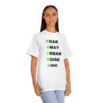 "Soak Away Urban Noise Ahh" | American Apparel Sauna Shirt | Unisex Classic Tee - Image 5