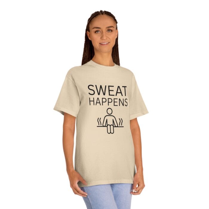 "Sweat Happens" | American Apparel Sauna Shirt | Unisex Classic Tee - Image 5