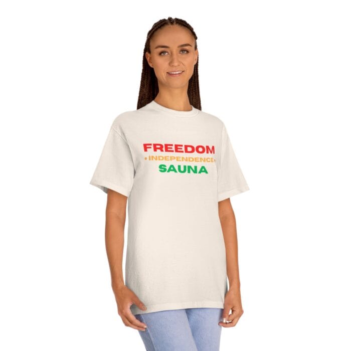 "Freedom Independence Sauna" | American Apparel Sauna Shirt | Unisex Classic Tee - Image 9