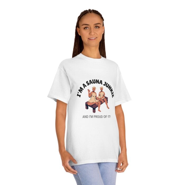 "I'm A Sauna Junkie" | American Apparel Sauna Shirt | Unisex Classic Tee - Image 5