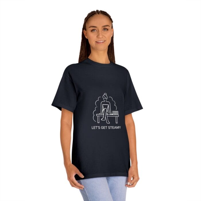 "Let's Get Steamy" | American Apparel Sauna Shirt | Unisex Classic Tee - Image 11