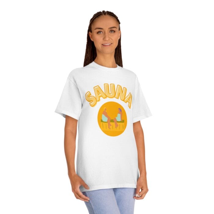"Sauna Sun" | American Apparel Sauna Shirt | Unisex Classic Tee - Image 5