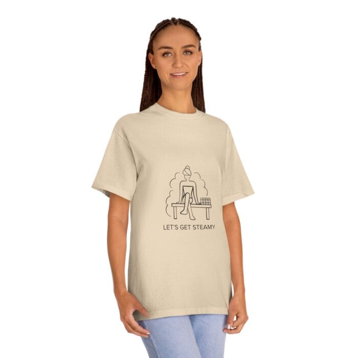 "Let's Get Steamy" | American Apparel Sauna Shirt | Unisex Classic Tee - Image 5