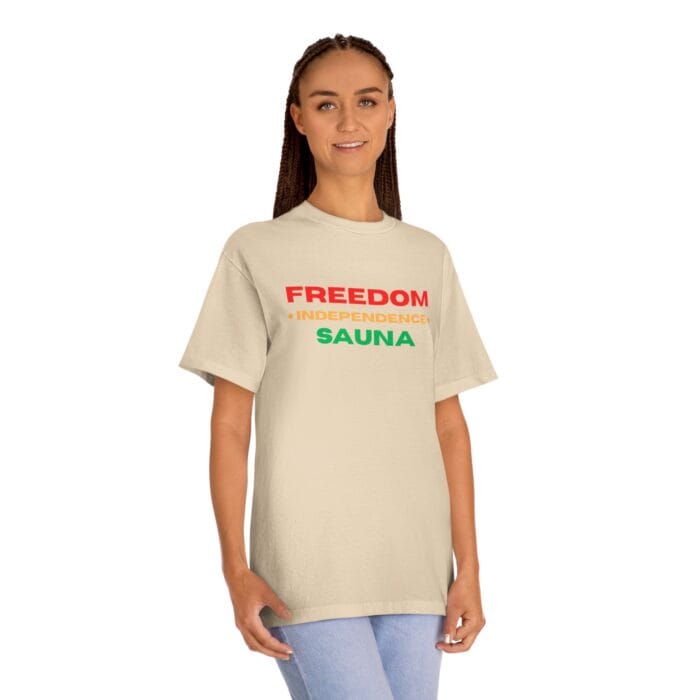 "Freedom Independence Sauna" | American Apparel Sauna Shirt | Unisex Classic Tee - Image 7