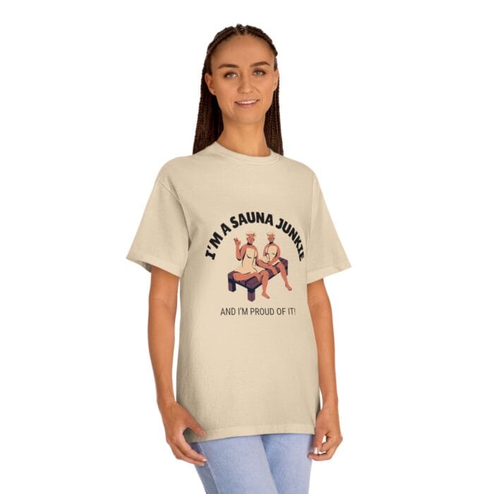 "I'm A Sauna Junkie" | American Apparel Sauna Shirt | Unisex Classic Tee - Image 7