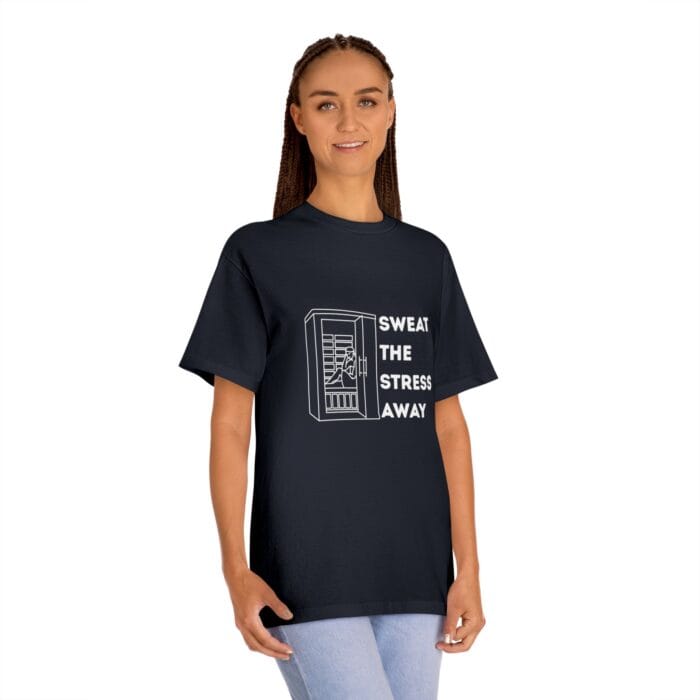 "Sweat The Stress Away" | American Apparel Sauna Shirt | Unisex Classic Tee - Image 11