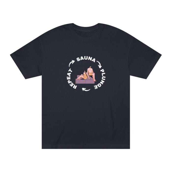 "Sauna Plunge Repeat" | American Apparel Sauna Shirt | Unisex Classic Tee - Image 4