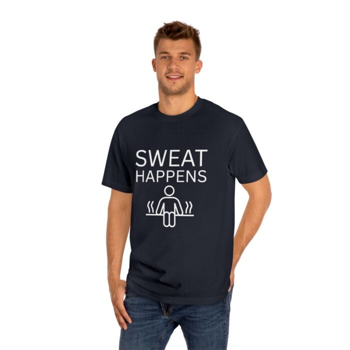 "Sweat Happens" | American Apparel Sauna Shirt | Unisex Classic Tee - Image 12