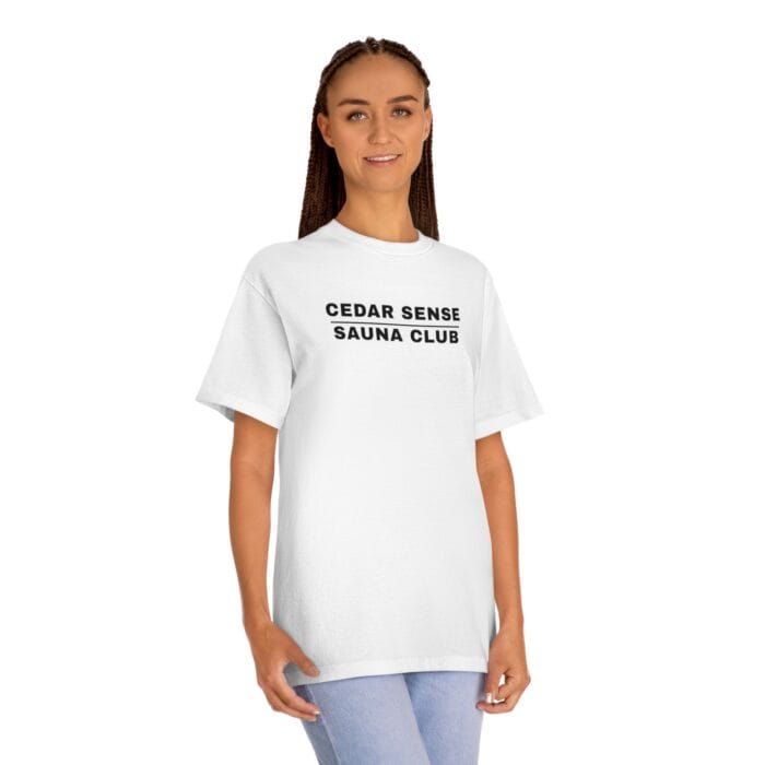 "Cedar Sense Sauna Club" | American Apparel Sauna Shirt | Unisex Classic Tee - Image 5