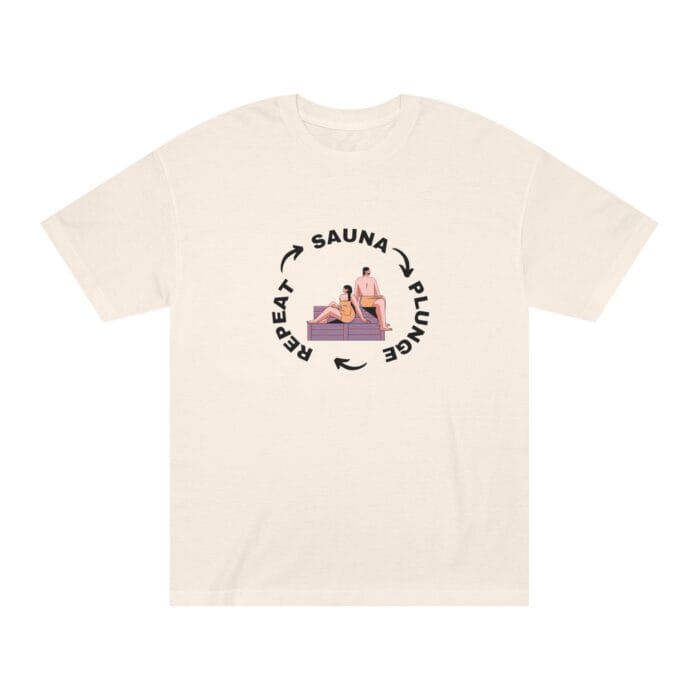 "Sauna Plunge Repeat" | American Apparel Sauna Shirt | Unisex Classic Tee - Image 3