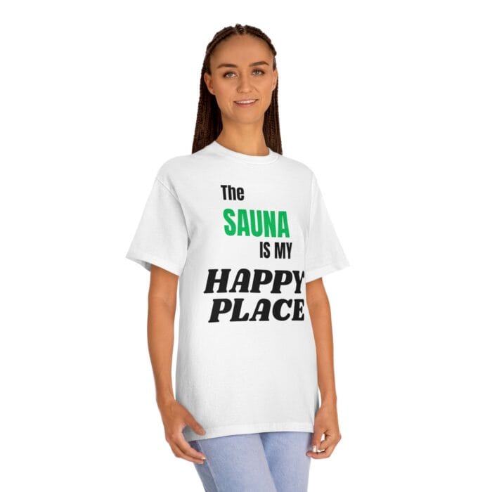 "The Sauna Is My Happy Place" | American Apparel Sauna Shirt | Unisex Classic Tee - Image 5
