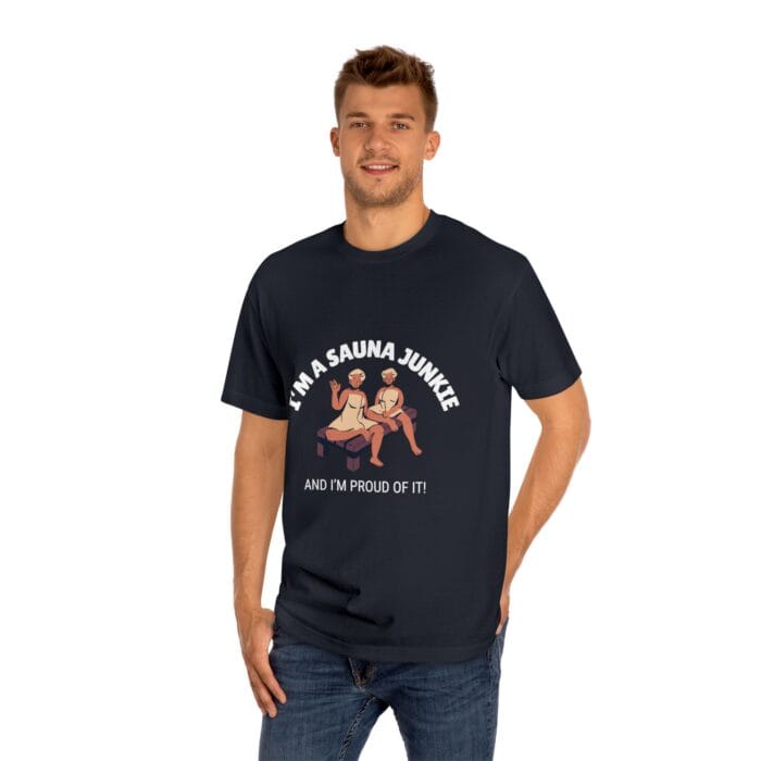 "I'm A Sauna Junkie" | American Apparel Sauna Shirt | Unisex Classic Tee - Image 12