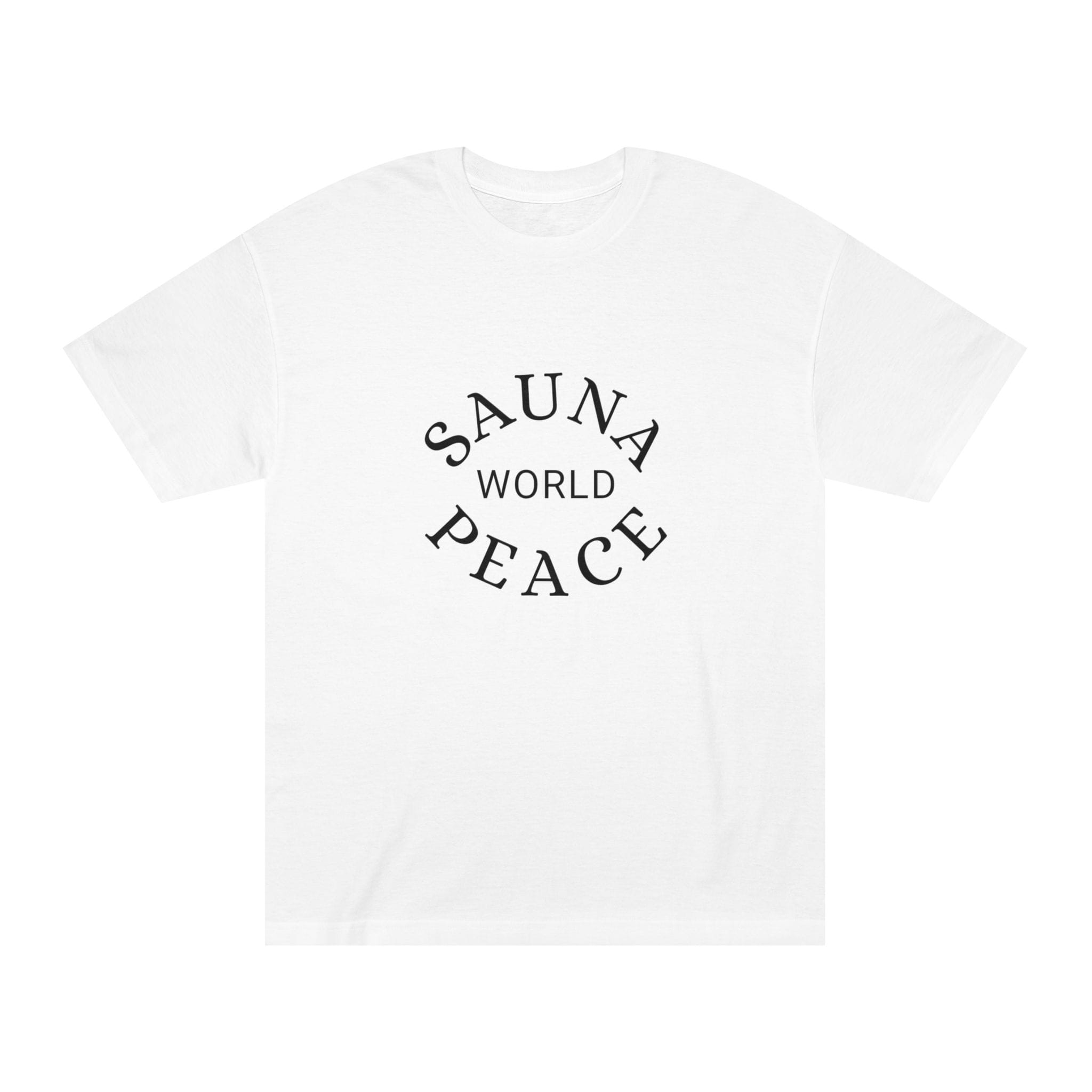 9437426154738533668_2048.jpeg "Sauna World Peace" | American Apparel Sauna Shirt | Unisex Classic Tee - Image 1
