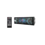 Built-in FM/CD player with MP3 aux and four speakers.