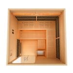 6 Person Indoor Hybrid Sauna | Infrared Steam Combo | Golden Designs Toledo Series - Image 3