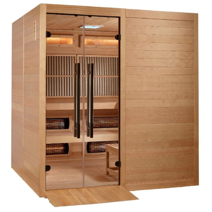 6 Person Indoor Hybrid Sauna | Infrared Steam Combo | Golden Designs Toledo Series - Image 2