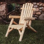 Outdoor lounge chair made from cedar