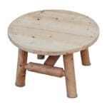 Outdoor coffee table with log base