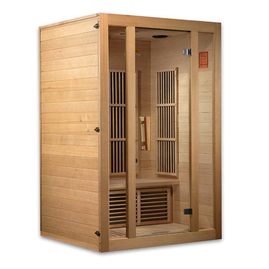 infrared sauna _ seattle _ main pic 1 Modern hemlock finish on affordable indoor infrared sauna for wellness