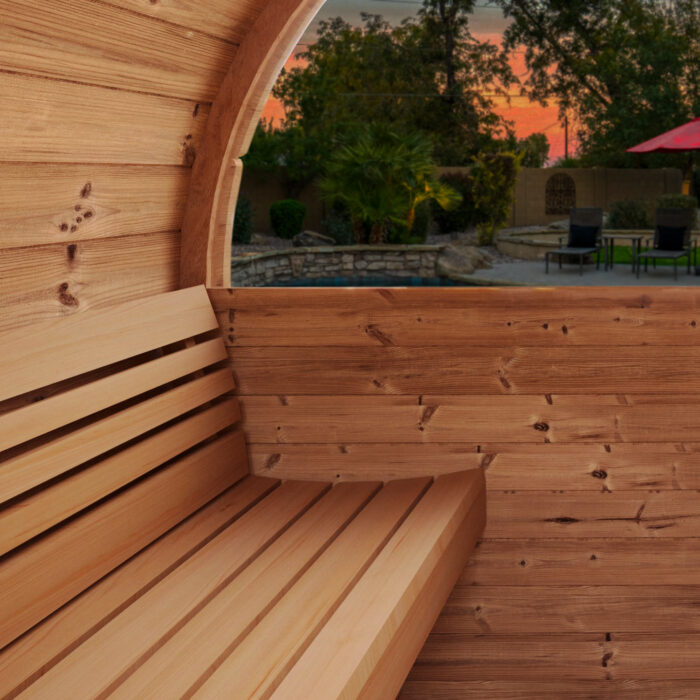 2 Person Outdoor Sauna | Sauna Life | Model E6W | Rear Window - Image 6