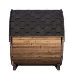 6 Person Outdoor Home Sauna Barrel Kit | Sauna Life | Model EE8G | Glass Front - Image 3