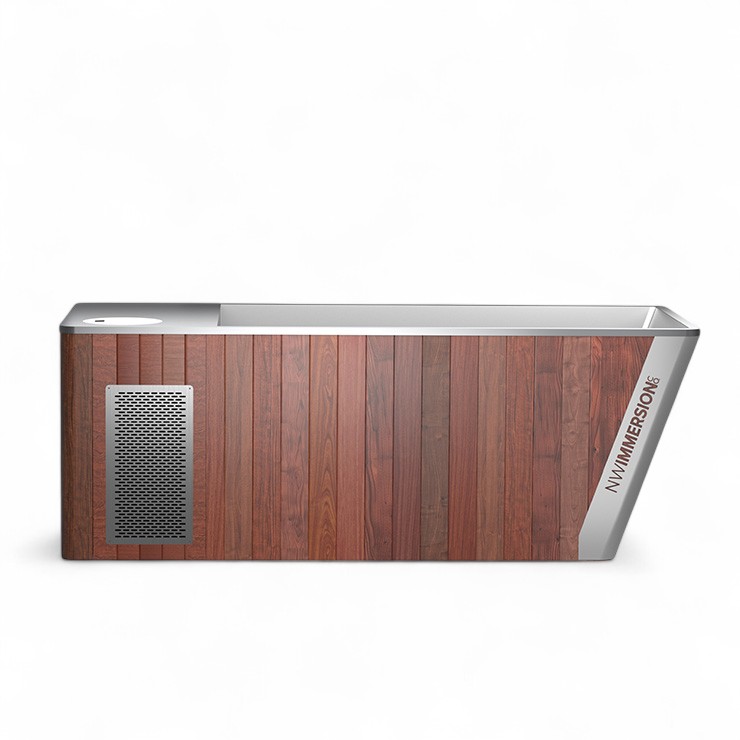 cold plunge _ nw immersions co _ main pic 1-Photoroom Immersion Tub cold plunge with stainless basin and red cedar exterior
