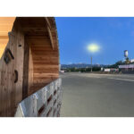8 Person Barrel Sauna with Changing Room & Front Porch | Wood or Electric Sauna | 7' x 14' | Cedar Sense - Image 3