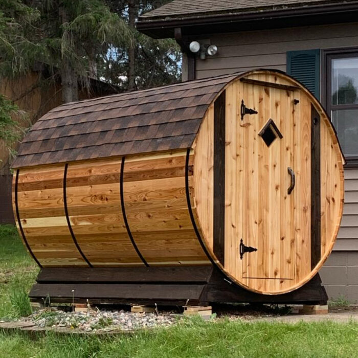 6 Person Cedar Barrel Sauna | Cedar Sauna | 6' x 8' | Cedar Sense - Image 5