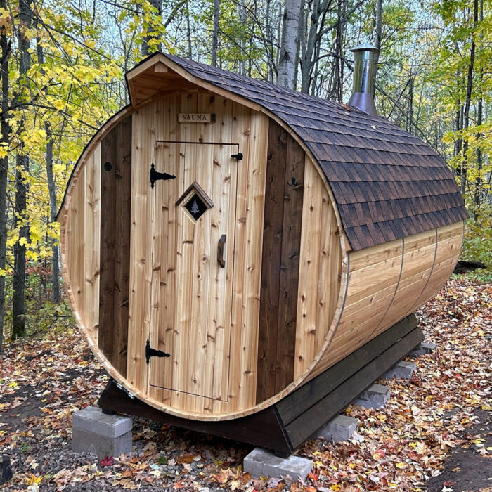 6 Person Cedar Barrel Sauna | Cedar Sauna | 6' x 8' | Cedar Sense - Image 3