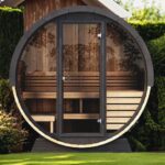 DIY barrel sauna assembly by two people in a single day
