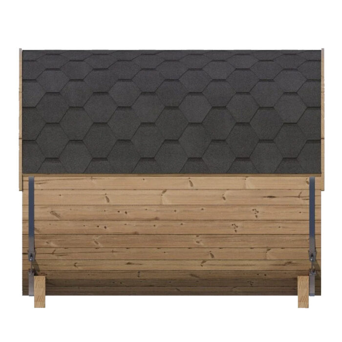 Luxury SaunaLife E7G barrel sauna with LED interior lighting and benches