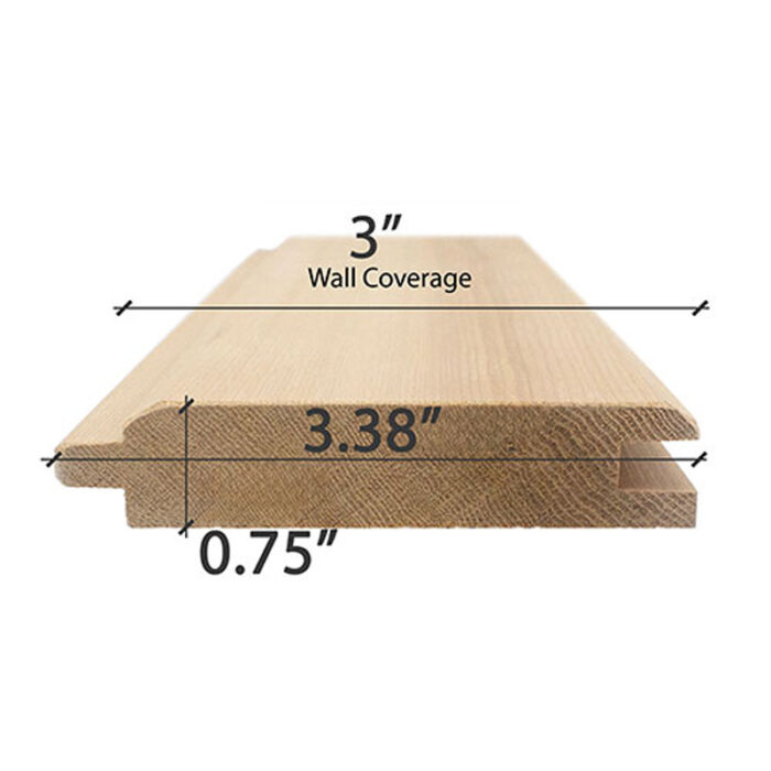 Close-up of cedar tongue and groove edges for sauna walls