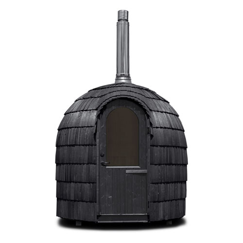 Iglucraft-Single-Black-2 Wood burning sauna handcrafted for outdoor use