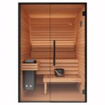 2 Person Outdoor Modern Sauna | Mira S by Auroom | Black or Natural Finish - Image 3