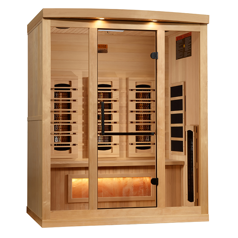 GDI supernova indoor sauna _ main pic 1 3 Person Infrared Sauna with Himalayan Salt Bar | Supernova Model | Full Spectrum - Image 1