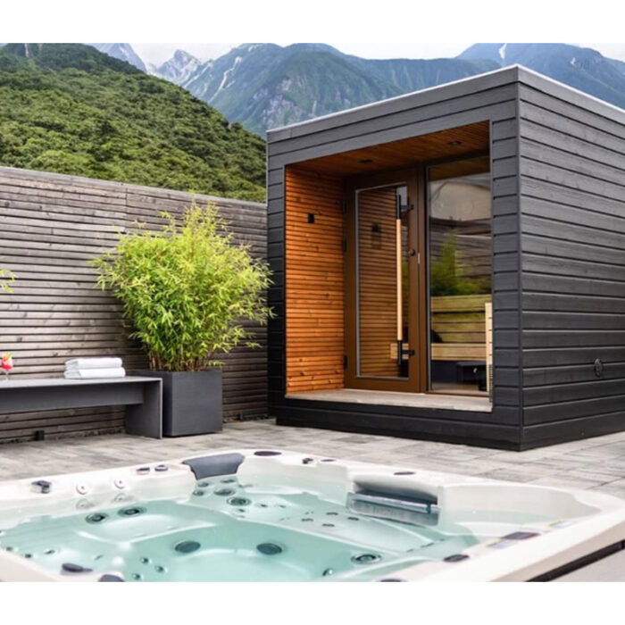 5 Person Arti High End Sauna | Fully Assembled Outdoor Cabin with Terrace - Image 10