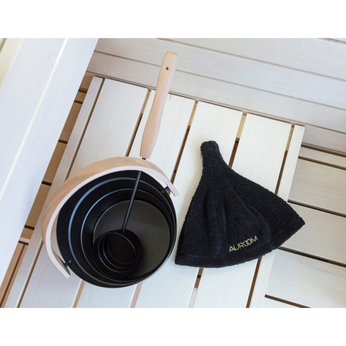 Auroom Sauna Pail & Ladle | Aluminum | Black - Image 4