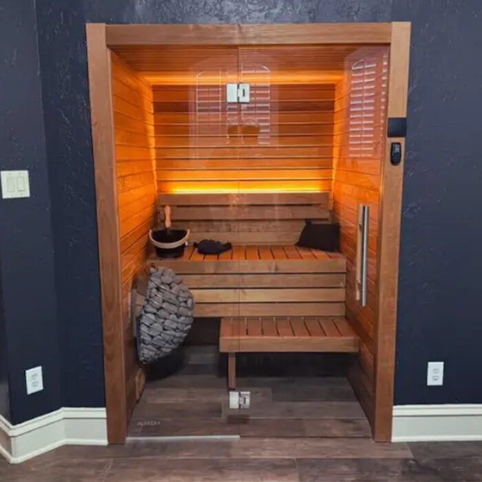2 Person Luxury Indoor Sauna | Auroom Cala Glass | Aspen or Thermo-Aspen - Image 11