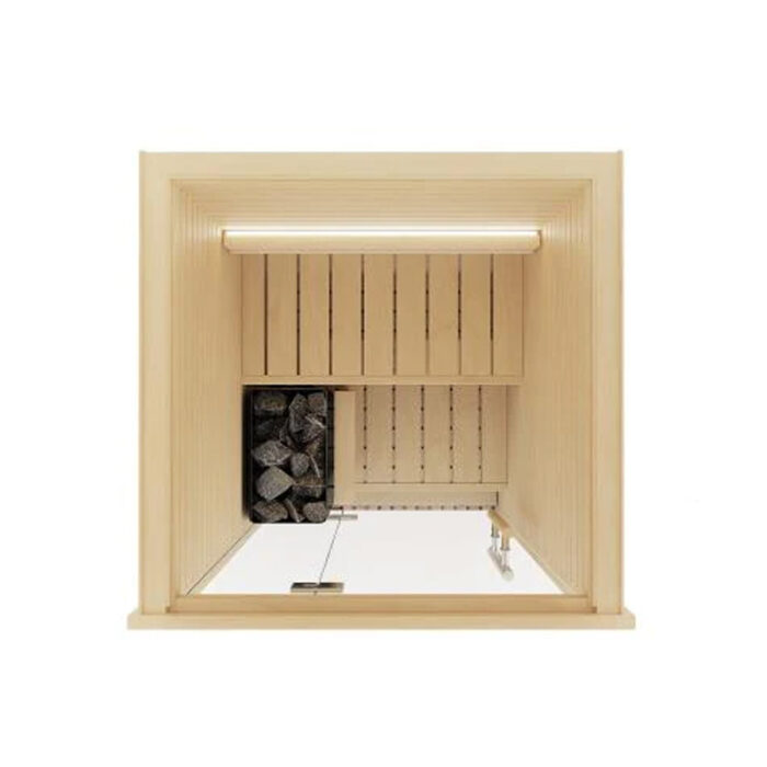 1 Person Indoor Premium Sauna Kit | Auroom Cala Glass Mini | Aspen or Thermo-Aspen - Image 3