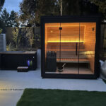 5 Person Mira L Spa-Grade Sauna | Glass Front Outdoor Cabin by Auroom | Black or Natural Finish - Image 10
