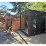 5 Person Mira L Spa-Grade Sauna | Glass Front Outdoor Cabin by Auroom | Black or Natural Finish - Image 22
