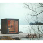 5 Person Mira L Spa-Grade Sauna | Glass Front Outdoor Cabin by Auroom | Black or Natural Finish - Image 23