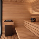 5 Person Mira L Spa-Grade Sauna | Glass Front Outdoor Cabin by Auroom | Black or Natural Finish - Image 4