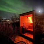 5 Person Mira L Spa-Grade Sauna | Glass Front Outdoor Cabin by Auroom | Black or Natural Finish - Image 9
