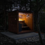 5 Person Mira L Spa-Grade Sauna | Glass Front Outdoor Cabin by Auroom | Black or Natural Finish - Image 20